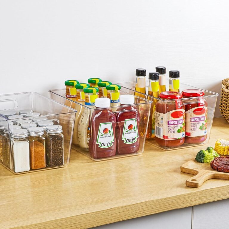 YIHONG 6 Pack Clear Pantry Organizer Bins