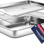 Stainless Steel Food Prep Container with Rack & Lid