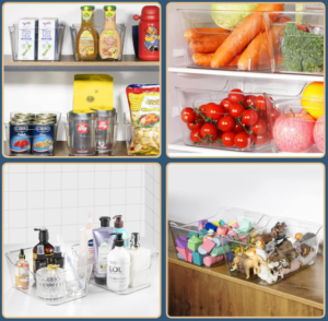 Tiawudi 12 Pack Plastic Storage Bins