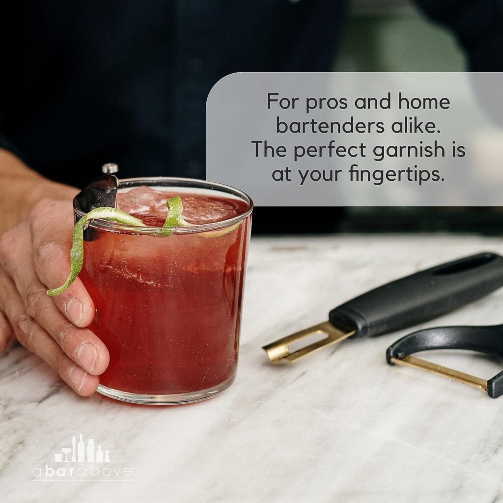 A Bar Above Black Handle Stainless Steel Channel Knife