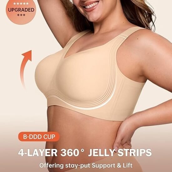 Bras for Women Supportive Wireless Push Up Bra