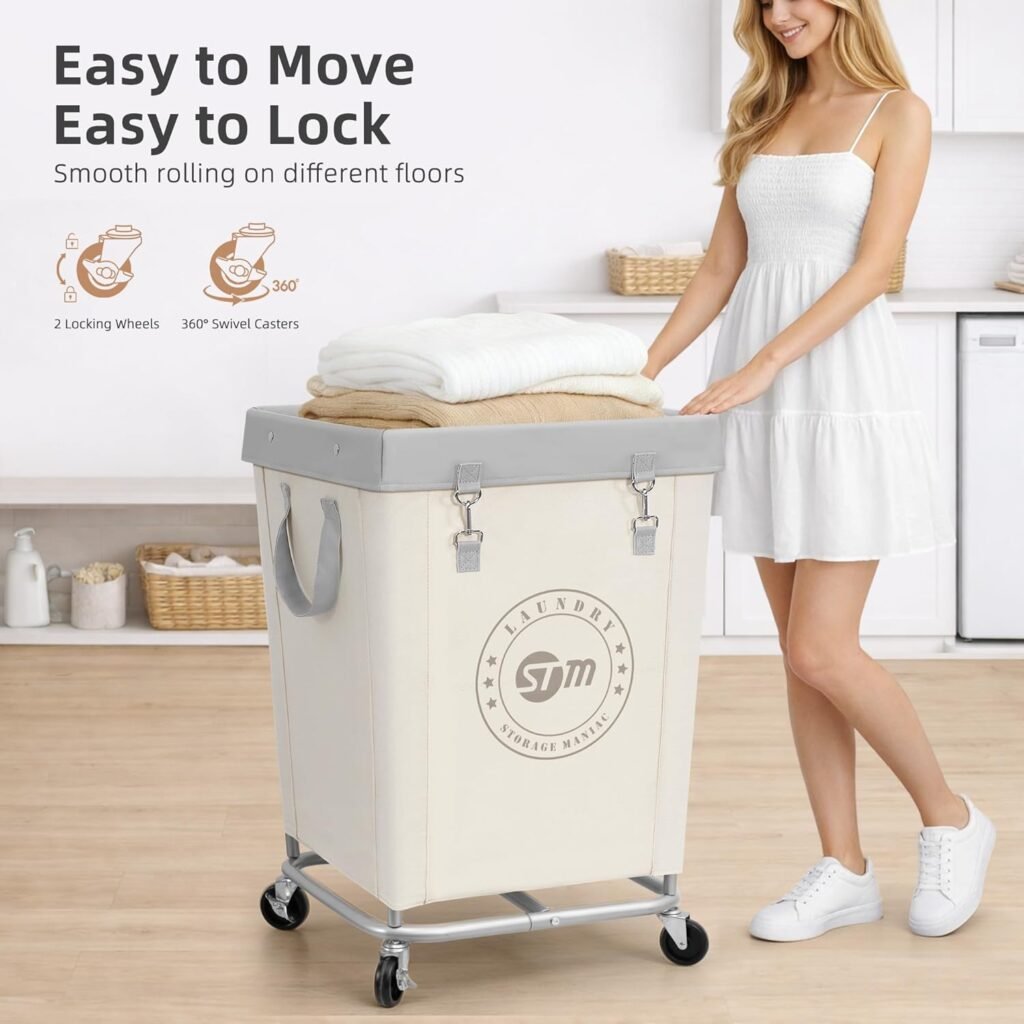 Laundry Hamper with Heavy Duty Steel Frame